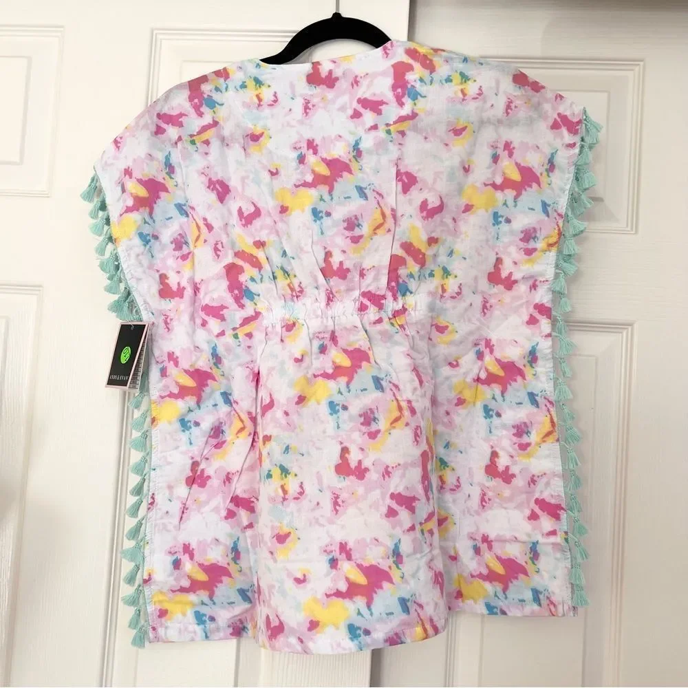 Andy & Evan Girls Cotton Multicolor Cover-Up with Tassels Size 7Y NEW MSRP $48